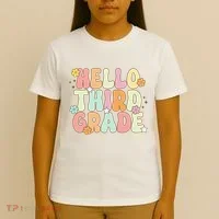 Hello Third Grade Team 3rd Grade Back To School Teacher T-Shirt thumb 4
