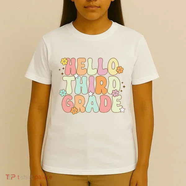 Hello Third Grade Team 3rd Grade Back To School Teacher T-Shirt