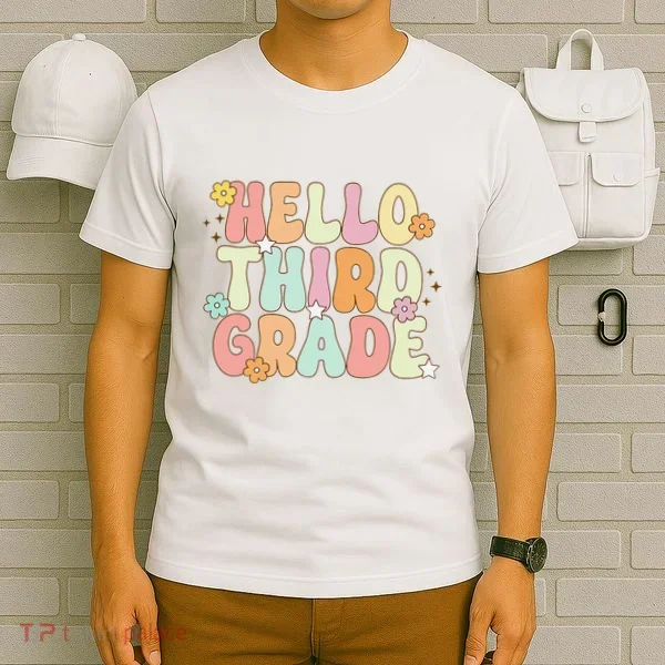 Hello Third Grade Team 3rd Grade Back To School Teacher T-Shirt