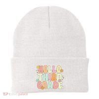 Hello Third Grade Team 3rd Grade Back To School Teacher Beanie thumb 0