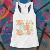 Hello Third Grade Team 3rd Grade Back To School Teacher Women's Tank Top thumb 3