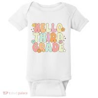 Hello Third Grade Team 3rd Grade Back To School Teacher Baby Bodysuit thumb 0