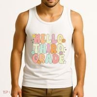 Hello Third Grade Team 3rd Grade Back To School Teacher Tank Top thumb 3