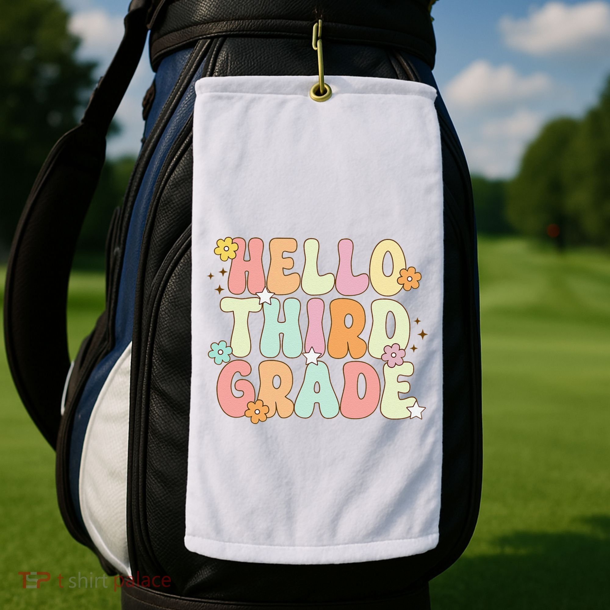 Hello Third Grade Team 3rd Grade Back To School Teacher Golf Towel