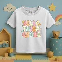 Hello Third Grade Team 3rd Grade Back To School Teacher Toddler T-Shirt thumb 3
