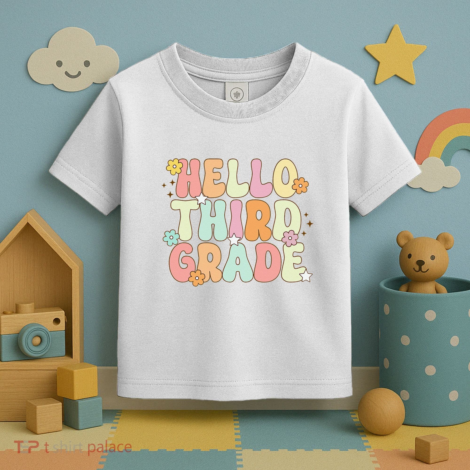 Hello Third Grade Team 3rd Grade Back To School Teacher Toddler T-Shirt