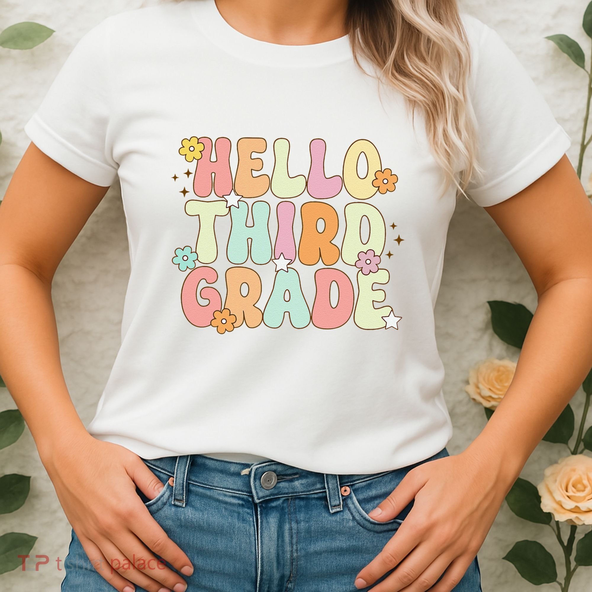 Hello Third Grade Team 3rd Grade Back To School Teacher Women's T-Shirt