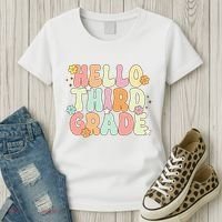 Hello Third Grade Team 3rd Grade Back To School Teacher Women's T-Shirt thumb 3