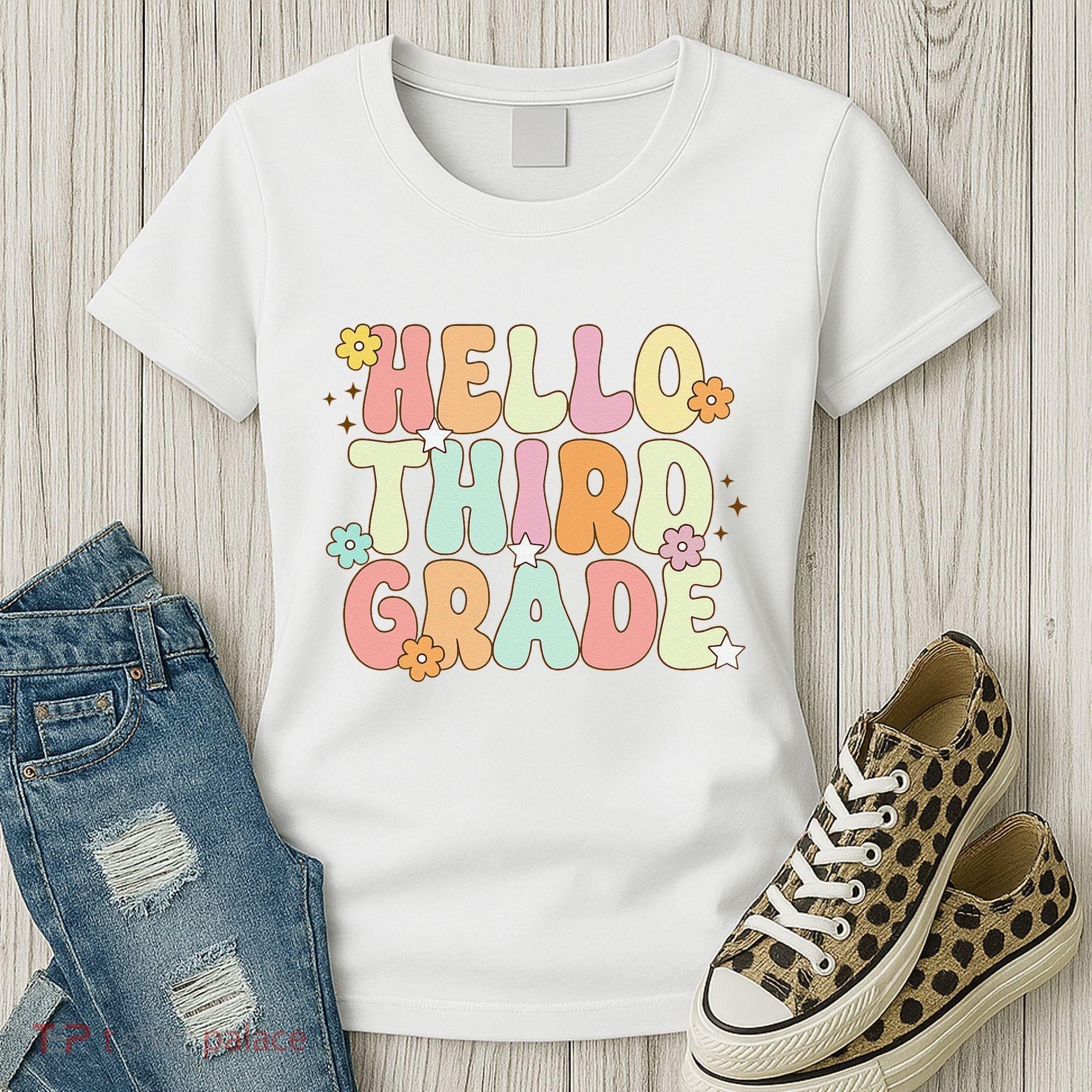 Hello Third Grade Team 3rd Grade Back To School Teacher Women's T-Shirt