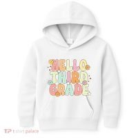 Hello Third Grade Team 3rd Grade Back To School Teacher Kids Hoodie thumb 0