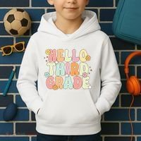 Hello Third Grade Team 3rd Grade Back To School Teacher Kids Hoodie thumb 2