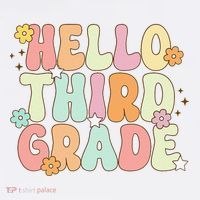 Hello Third Grade Team 3rd Grade Back To School Teacher Kids Long Sleeve Shirt thumb 2