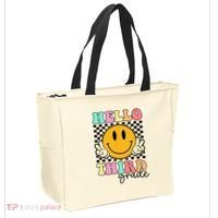Hello Third Grade Retro Smile Team 3rd Grade Back to School Tote Bag thumb 2