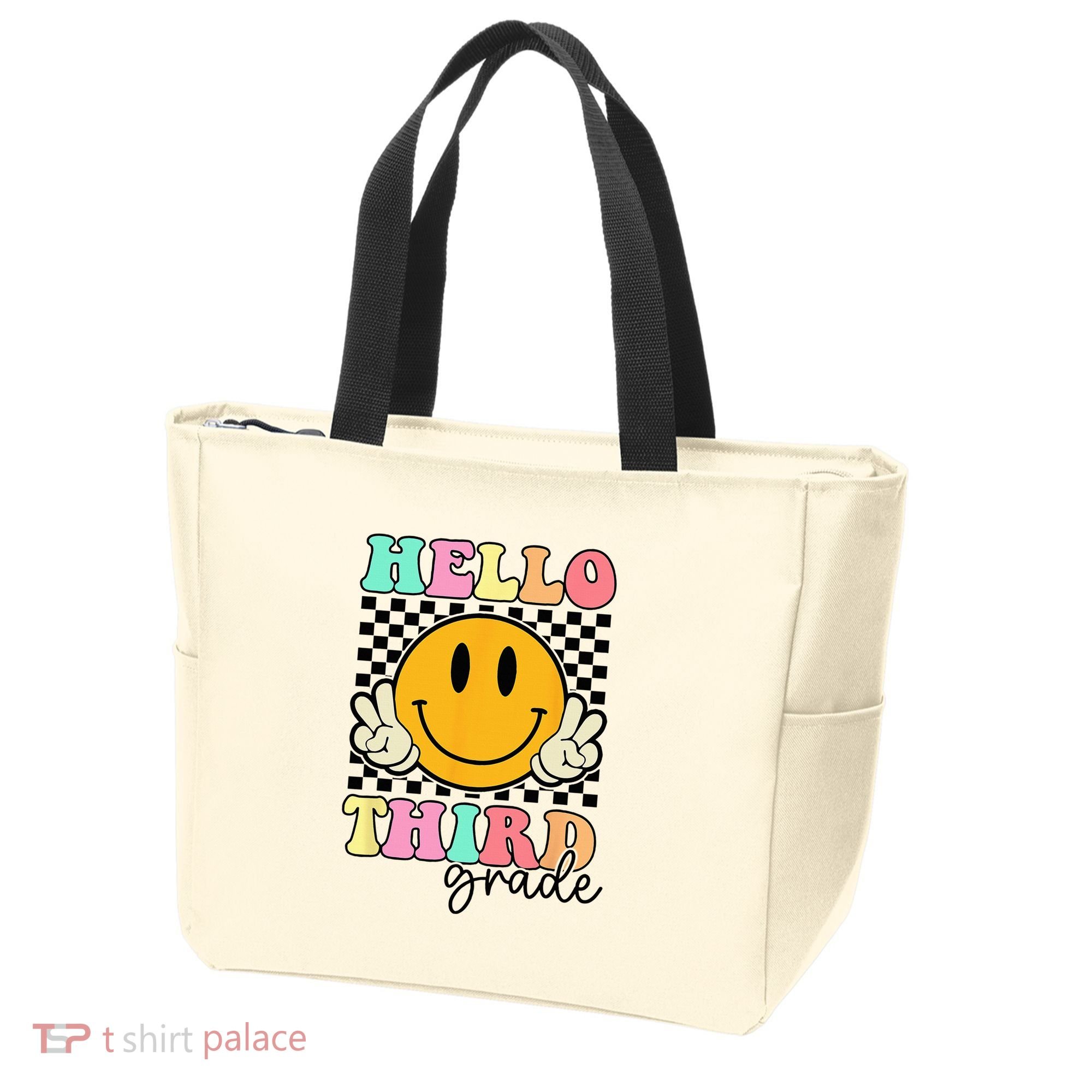 Hello Third Grade Retro Smile Team 3rd Grade Back to School Tote Bag