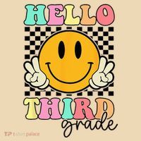 Hello Third Grade Retro Smile Team 3rd Grade Back to School Tote Bag thumb 4