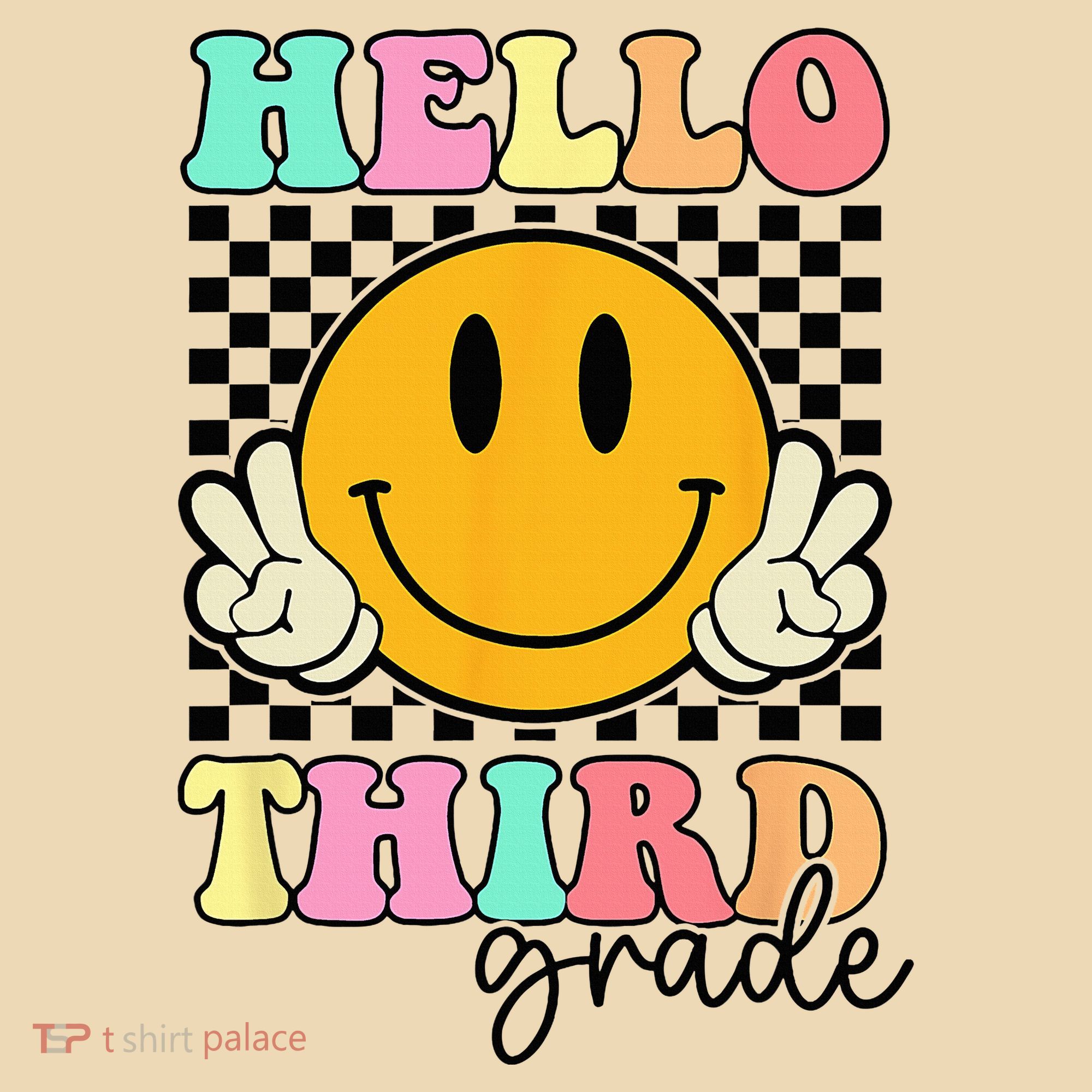 Hello Third Grade Retro Smile Team 3rd Grade Back to School Tote Bag