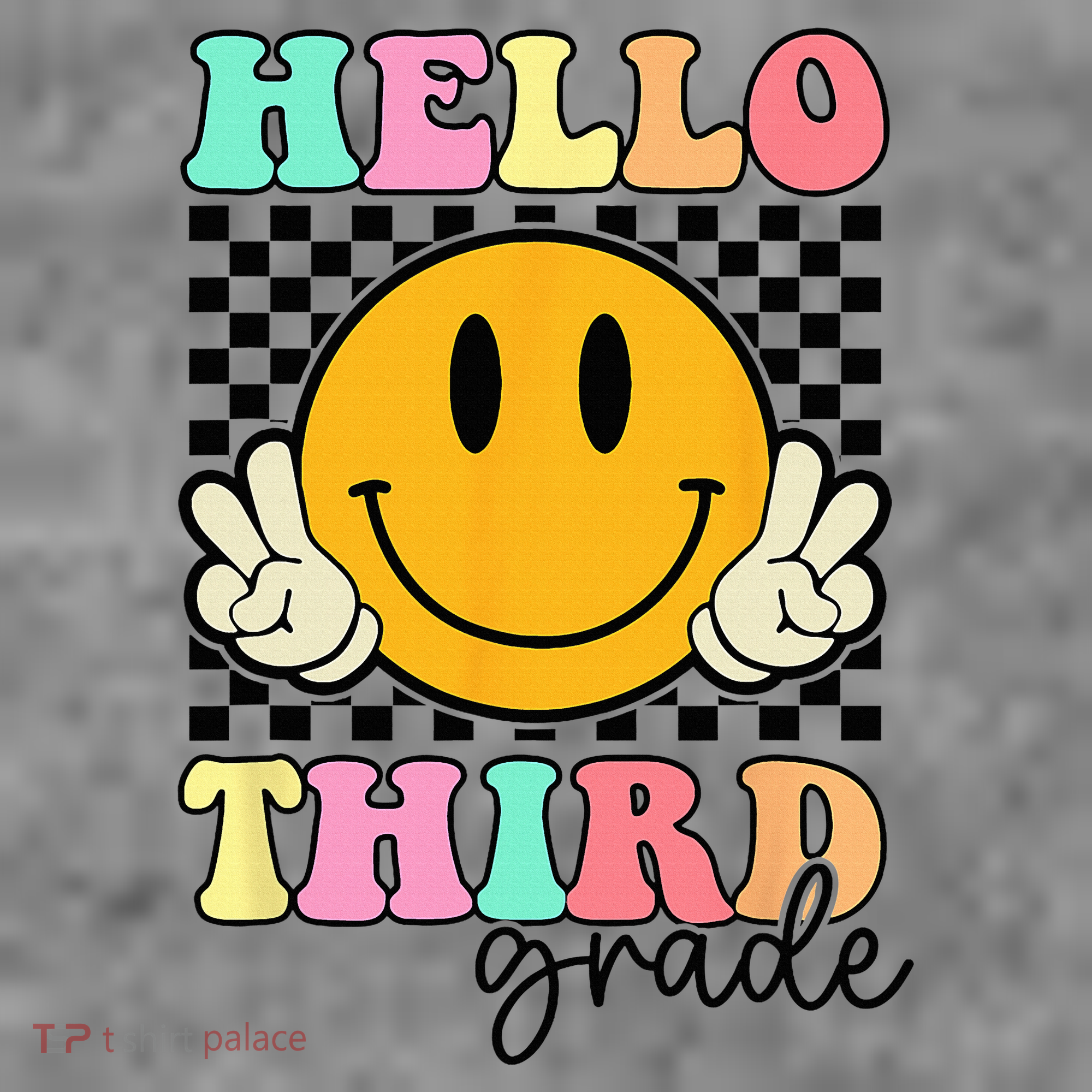 Hello Third Grade Retro Smile Team 3rd Grade Back to School Toddler Hoodie