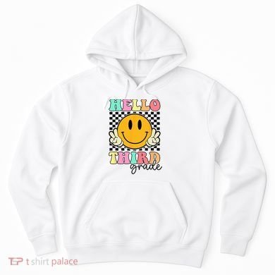 Hello Third Grade Retro Smile Team 3rd Grade Back to School Hoodie