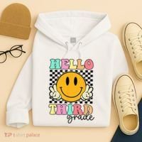 Hello Third Grade Retro Smile Team 3rd Grade Back to School Hoodie thumb 4