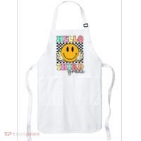 Hello Third Grade Retro Smile Team 3rd Grade Back to School Apron thumb 0
