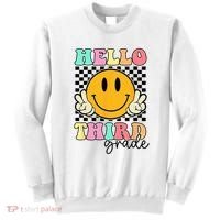 Hello Third Grade Retro Smile Team 3rd Grade Back to School Sweatshirt thumb 0