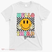 Hello Third Grade Retro Smile Team 3rd Grade Back to School T-Shirt thumb 0