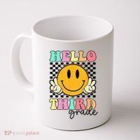 Hello Third Grade Retro Smile Team 3rd Grade Back to School Coffee Mug thumb 0