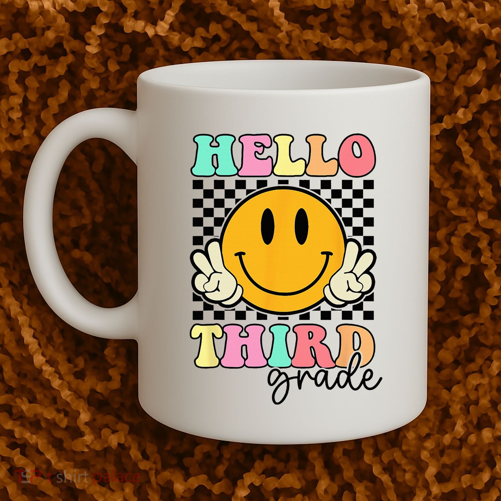 Hello Third Grade Retro Smile Team 3rd Grade Back to School Coffee Mug