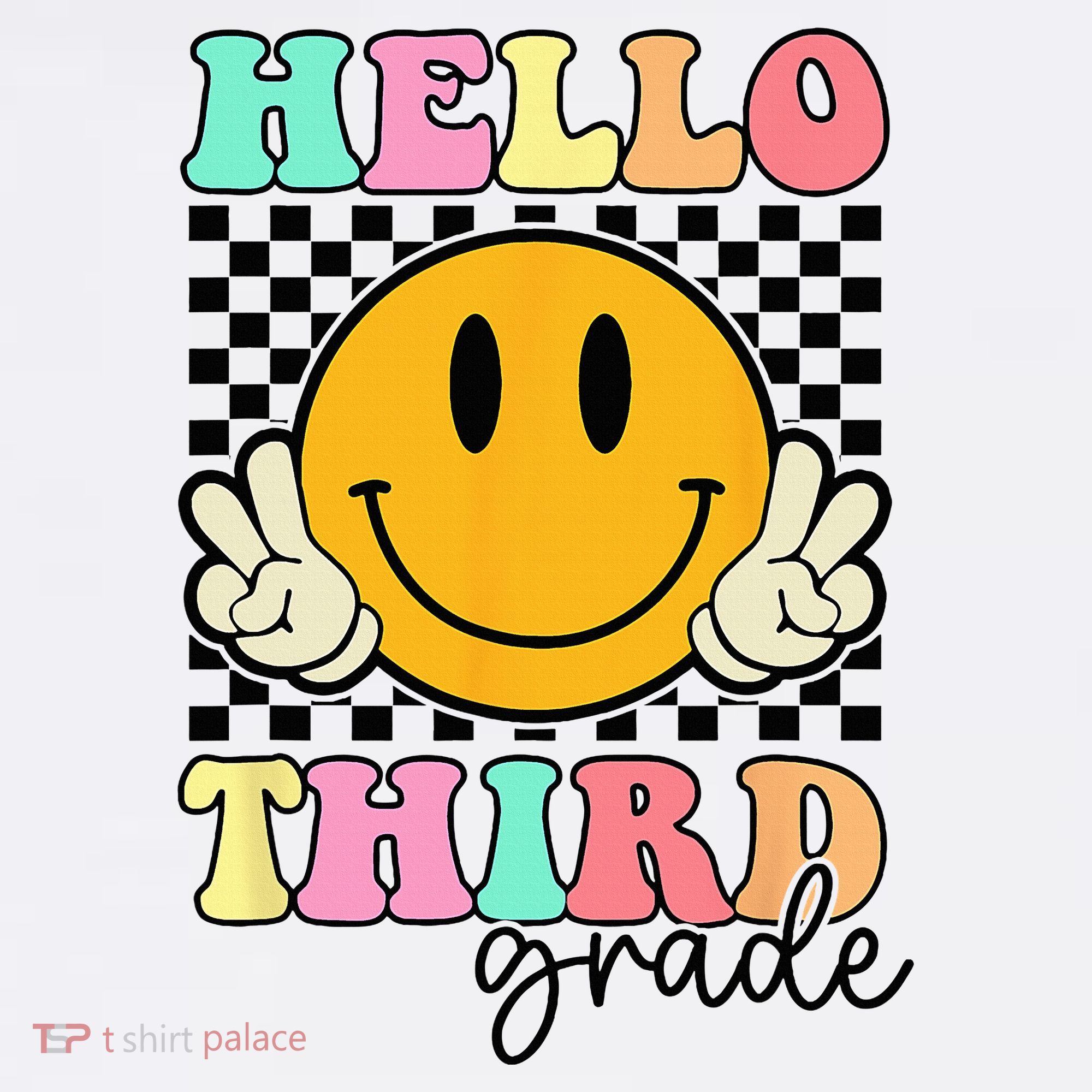 Hello Third Grade Retro Smile Team 3rd Grade Back to School Coffee Mug