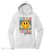 Hello Third Grade Retro Smile Team 3rd Grade Back to School Women's Hoodie thumb 0