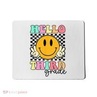 Hello Third Grade Retro Smile Team 3rd Grade Back to School Mousepad thumb 0