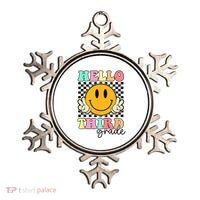 Hello Third Grade Retro Smile Team 3rd Grade Back to School Ornament thumb 0