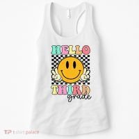 Hello Third Grade Retro Smile Team 3rd Grade Back to School Women's Tank Top thumb 0