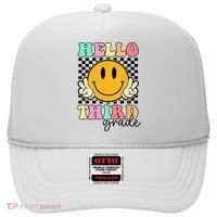 Hello Third Grade Retro Smile Team 3rd Grade Back to School Hat thumb 0