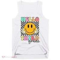 Hello Third Grade Retro Smile Team 3rd Grade Back to School Tank Top thumb 0