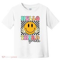 Hello Third Grade Retro Smile Team 3rd Grade Back to School Toddler T-Shirt thumb 0