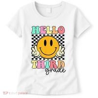 Hello Third Grade Retro Smile Team 3rd Grade Back to School Women's T-Shirt thumb 0