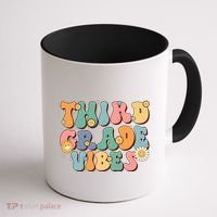 Hippie Third Grade Vibes Retro Groovy First Day Of School Great Gift Coffee Mug thumb 1