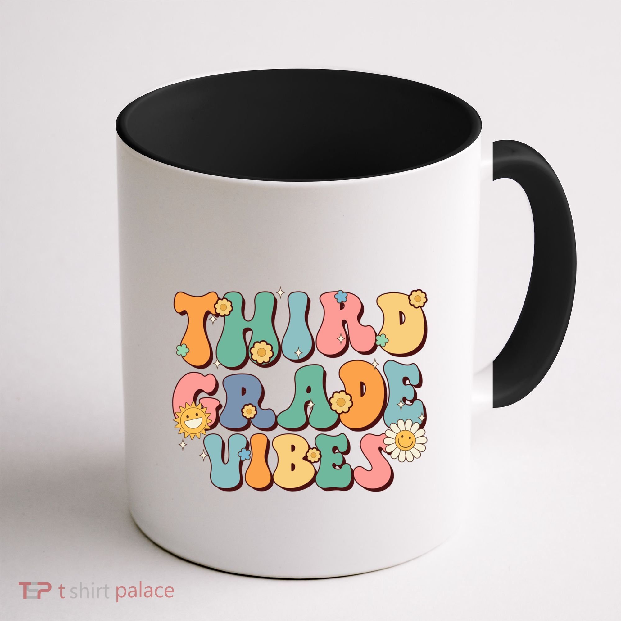 Hippie Third Grade Vibes Retro Groovy First Day Of School Great Gift Coffee Mug