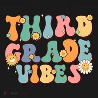 Hippie Third Grade Vibes Retro Groovy First Day Of School Great Gift Women's Hoodie thumb 2