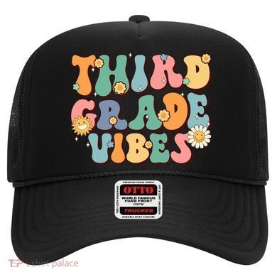 Hippie Third Grade Vibes Retro Groovy First Day Of School Great Gift Hat