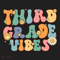 Hippie Third Grade Vibes Retro Groovy First Day Of School Great Gift Hat thumb 2