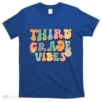 Hippie Third Grade Vibes Retro Groovy First Day Of School Great Gift T-Shirt thumb 0