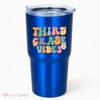 Hippie Third Grade Vibes Retro Groovy First Day Of School Great Gift Tumbler thumb 0