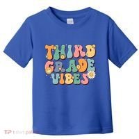 Hippie Third Grade Vibes Retro Groovy First Day Of School Great Gift Toddler T-Shirt thumb 0
