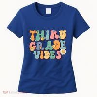 Hippie Third Grade Vibes Retro Groovy First Day Of School Great Gift Women's T-Shirt thumb 0
