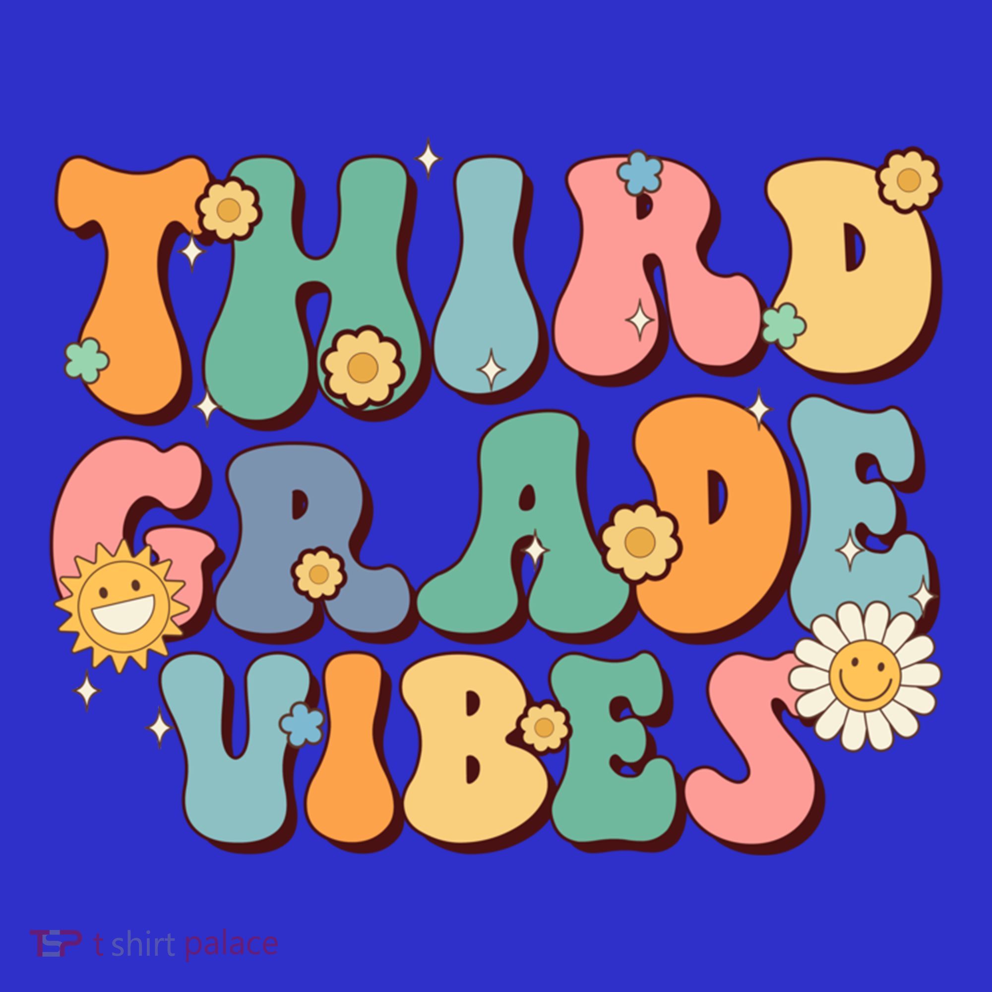 Hippie Third Grade Vibes Retro Groovy First Day Of School Great Gift Women's T-Shirt