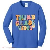 Hippie Third Grade Vibes Retro Groovy First Day Of School Great Gift Kids Long Sleeve Shirt thumb 0