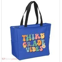 Hippie Third Grade Vibes Retro Groovy First Day Of School Great Gift Tote Bag thumb 2