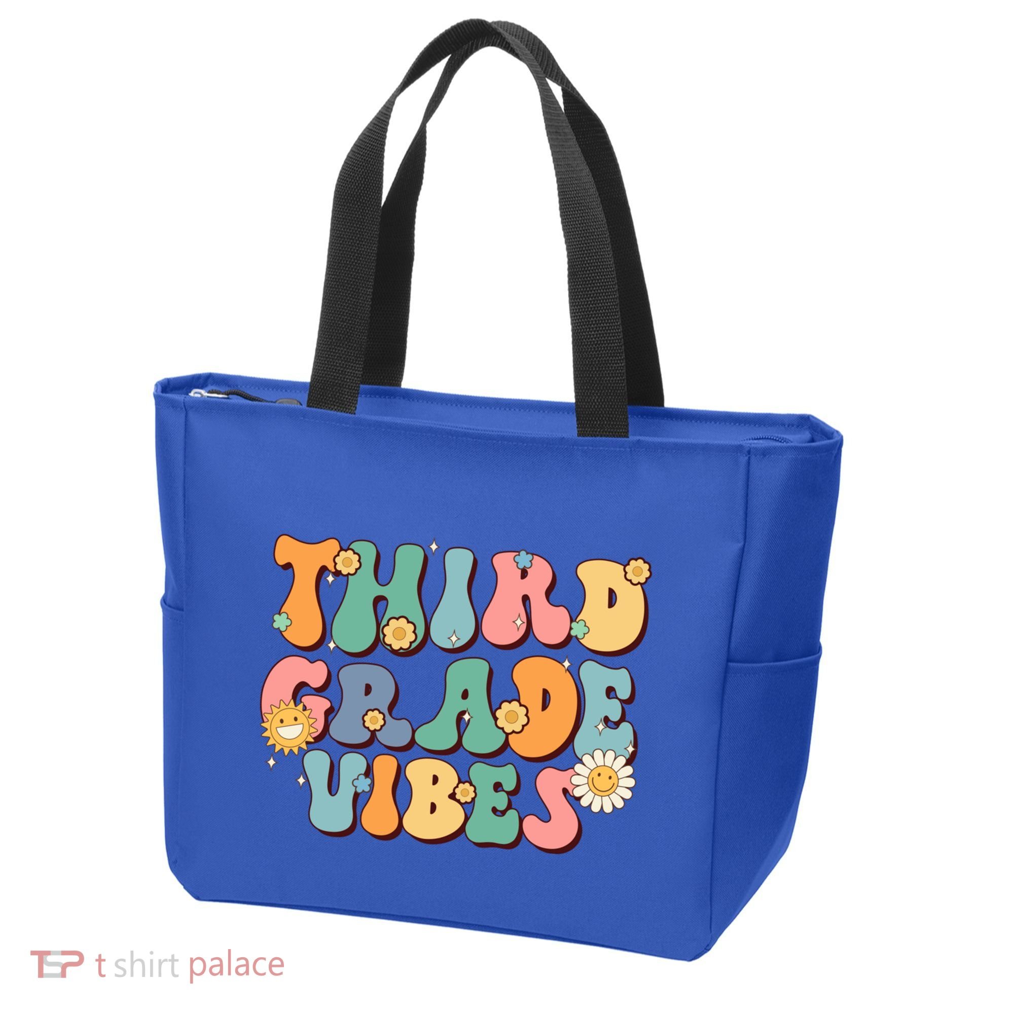 Hippie Third Grade Vibes Retro Groovy First Day Of School Great Gift Tote Bag